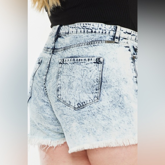 Kancan Full Size Distressed High Waist Denim Shorts - Picture 9 of 10
